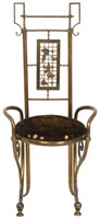 Aesthetic Gilt Brass Vanity Chair