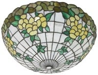 21 in. Inverted Hanging Leaded Lamp Shade