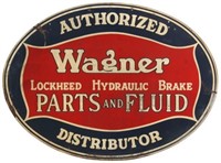 Embossed Wagner Hydraulic Brake Service Sign