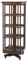 Signed Danner Oak Revolving Bookcase