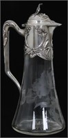 German 800 Silver And Cut Glass Decanter