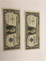 United States Blue Seal One Dollar Bills
