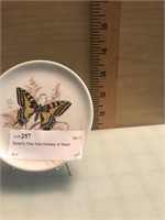 Butterfly Plate from Germany w/ Stand