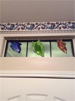 3 pc Stained Glass Butterfly Collection (blue,