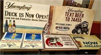 (6) assorted beer signs on corrugated plastic,