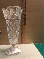 Cut Glass Butterfly Vase
