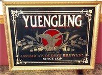 Yuengling mirrored black & gold eagle sign,