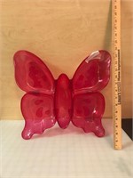 Pink Butterfly Divided Serving Tray