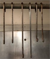 (6) assorted Stainless Steel pot hangers