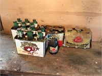 Lot of old beer bottles and carriers