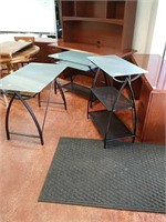 Choice of 3 black and glass top desks