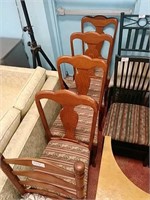 4 wood chairs
