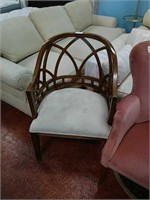 Wooden rounded back chair