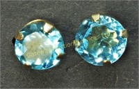 46-SG03 E50  10K Blue Topaz Earrings