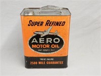 AERO "SUPER REFINED" TWO U.S. GAL. OIL CAN