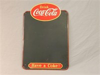 1948 DRINK COCA-COLA TIN EMBOSSED CHALKBOARD