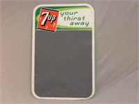 1965 7UP "YOUR THIRST AWAY" TIN CHALK BOARD