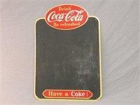 DRINK COCA-COLA "BE REFRESHED" TIN CHALKBOARD