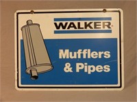 WALKER MUFFLERS & PIPES D/S PAINTED METAL SIGN