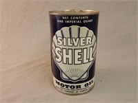 SILVER SHELL MOTOR OIL IMP. QT. CAN