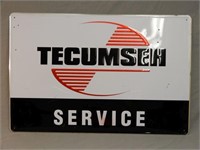 TECUMSEH SERVICE EMBOSSED S/S ALUMINUM SIGN