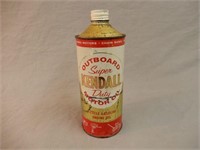 KENDALL OUTBOARD MOTOR OIL U.S. QT. CONE TOP CAN