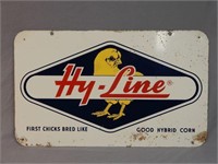 1958 HY-LINE CHICKS DST SIGN
