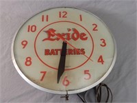 EXIDE BATTERIES ELECTRIC CLOCK