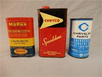 LOT OF 3 CHRYSLER CORPORATION CANS