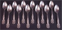 Twelve sterling silver Francis I teaspoons