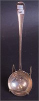 An English sterling silver round serving spoon