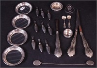 23 silver items marked sterling including nine