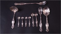 11 sterling silver spoons and ladles