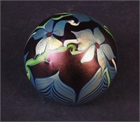 An art glass paperweight, 2 1/2" diameter,