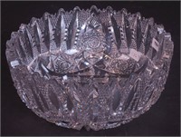A cut glass serving bowl, 8", Glenda pattern,