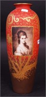 A 11" Royal Bonn vase with gold flower enameling