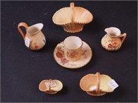 Six miniature Royal Worcester items