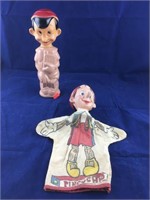 Vintage Walt Disney Pinocchio Soaky and a Hand