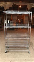 Large Chrome Rack with Wheels by Ultradurable