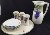 Villeroy & Boch Tray, Pitcher, Cups & Plates