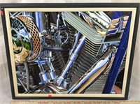 Motorcycle Engine Artwork  Original Oil on Canvas