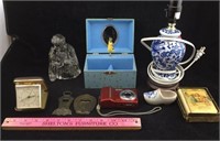 Pooh Jewelry Box, Ingraham Clock, Lamp, Etc.