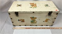 Childs Wooden Toy Box with Character Decals