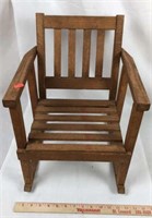 Tiny Child’s Wood Rocking Chair