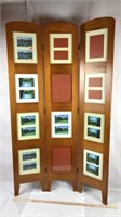 Triple Panel Floor Screen with Picture Frames