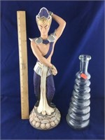 Assortment of Statues and Glassware