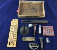 Small Box of Small Stanley Tools and Other Items