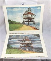 Ken Beatty Calvert Co Lighthouse lithographs