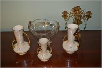 Vases, Candleabra & Serving Bowl