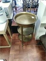 Brass looking side table